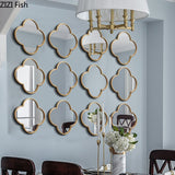 Van Cleef Mirror: Flower-Shaped Reflective Glass-ChandeliersDecor