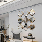 Van Cleef Mirror: Flower-Shaped Reflective Glass-ChandeliersDecor