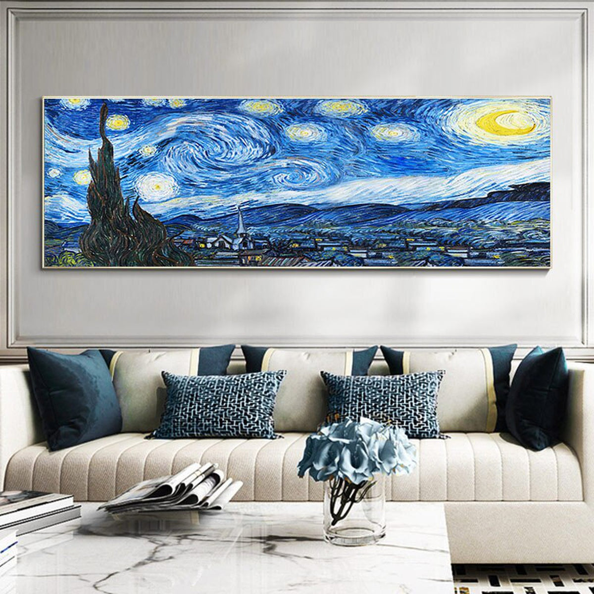 Van Gogh Impressionist Moon Night Canvas Wall Art