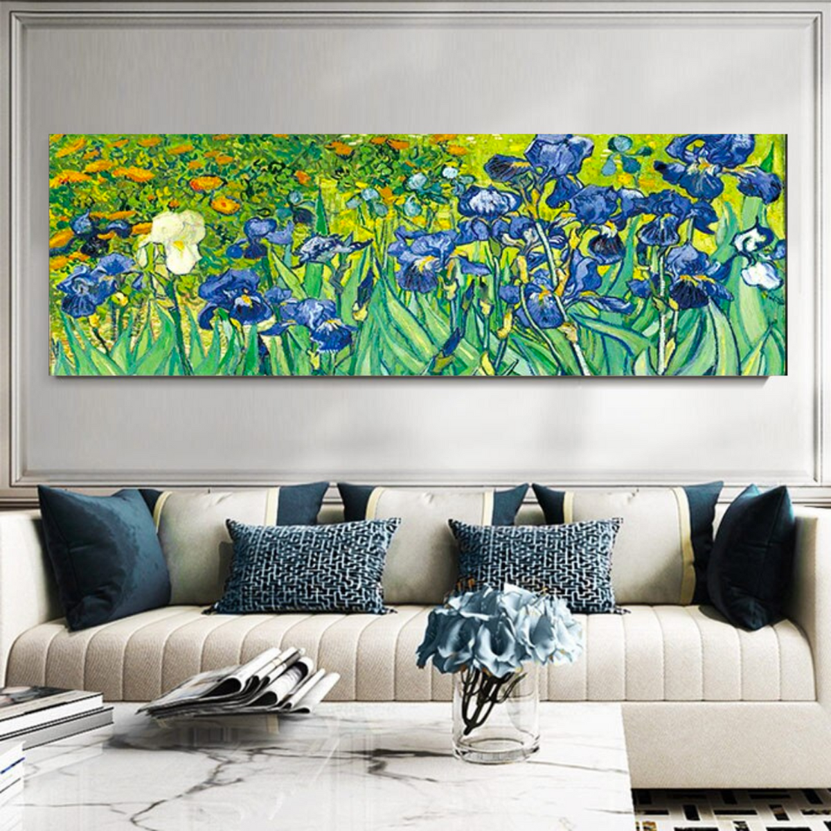 Van Gogh Impressionist Purple Flowers Canvas Wall Art