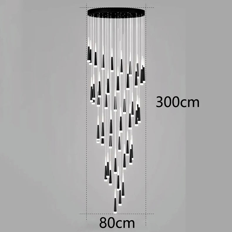 Tubo de Cono Escalera Candelabro: Iluminación Exquisita