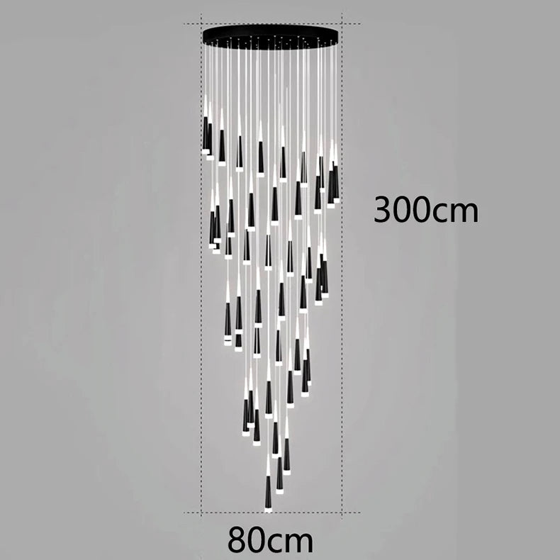 Tubi a cono Lampadario a scala: Illuminazione squisita