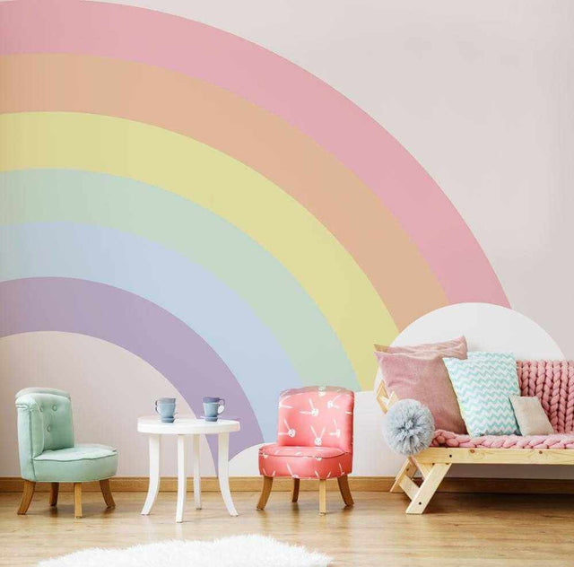 Vibrant Rainbow Bridge Wall Mural-ChandeliersDecor.com