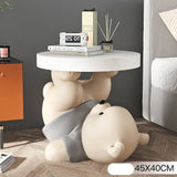 Vigorous Bear Statue Side Table Ornament-ChandeliersDecor