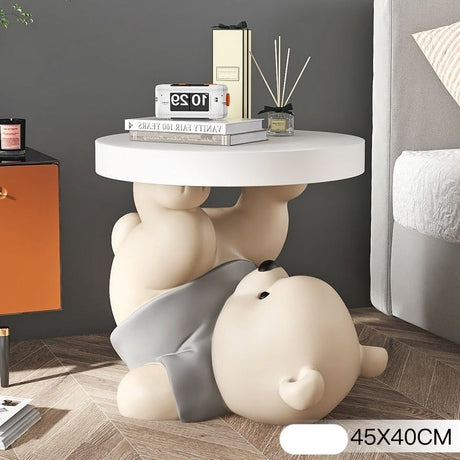 Vigorous Bear Statue Side Table Ornament-ChandeliersDecor