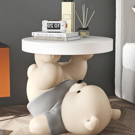 Vigorous Bear Statue Side Table Ornament-ChandeliersDecor