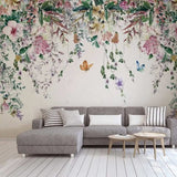 Vine Flowers Romantic Wallpaper for Home Wall Decor-ChandeliersDecor.com
