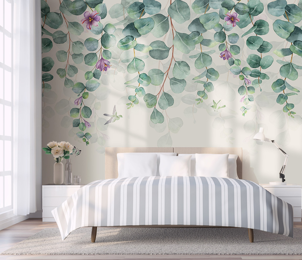 Vine Leaf Wallpaper Murals for Exquisite Décor-ChandeliersDecor