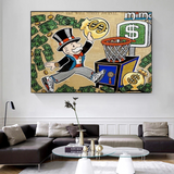 Vintage Alec Monopoly and Richie Canvas Print-ChandeliersDecor