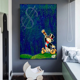 Vintage Alec Monopoly and Richie Starry Sky Canvas Print-ChandeliersDecor