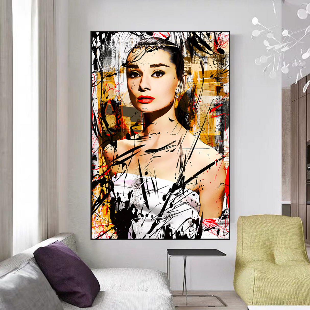 Audrey Hepburn Beauty Queen Wall Art - Vintage Prints