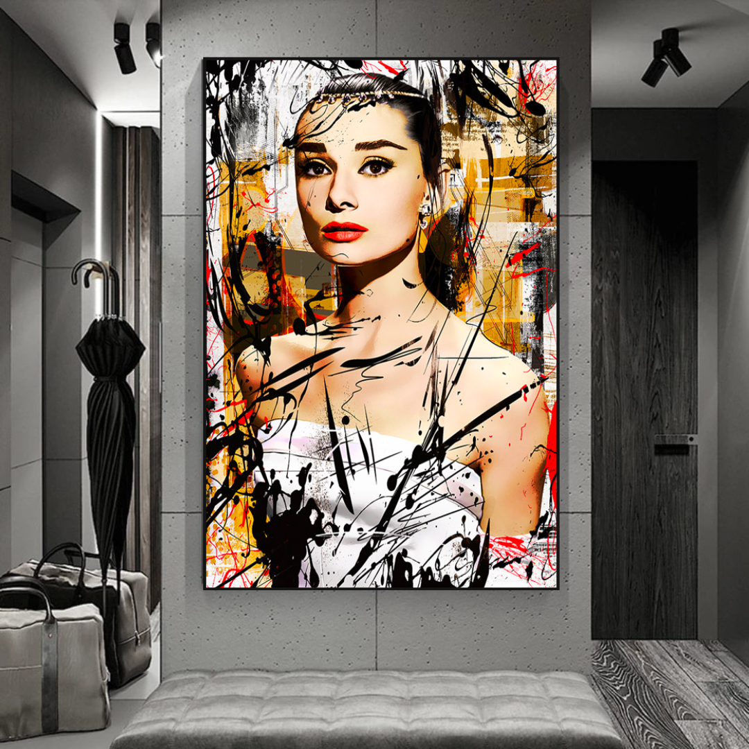 Impressions d’art mural vintage Audrey Hepburn Beauty Queen