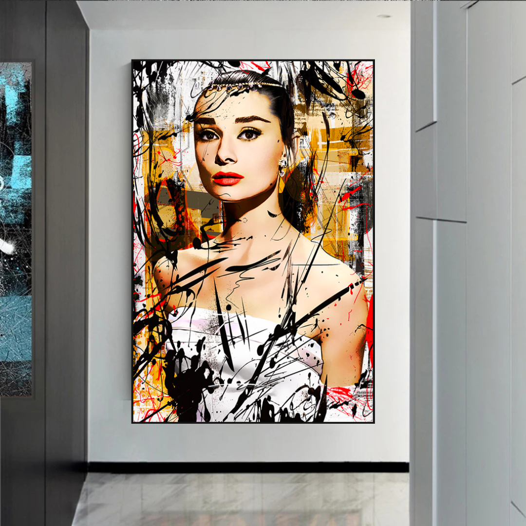 Impressions d’art mural vintage Audrey Hepburn Beauty Queen
