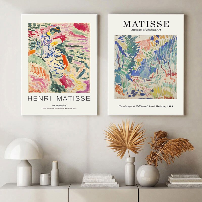 Vintage Matisse Abstract Landscape Canvas Flower Poster Canvas Wall Art-ChandeliersDecor