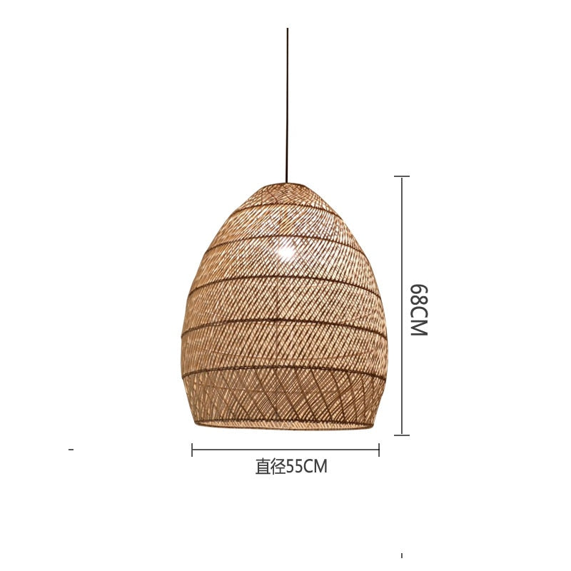 Vintage Rattan Lamp-ChandeliersDecor