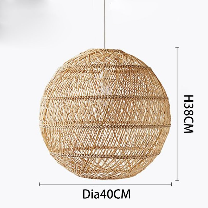 Vintage Rattan Lamp-ChandeliersDecor