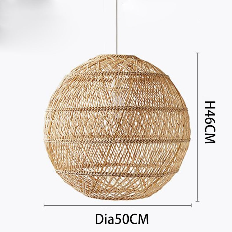 Vintage Rattan Lamp-ChandeliersDecor