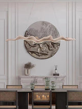 Vintage Resin Wood Leaf Pendant Lights - Indoor Decor Lighting-ChandeliersDecor
