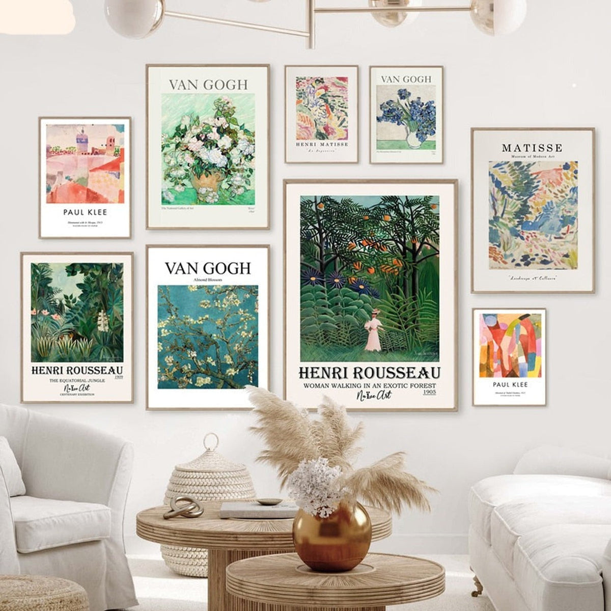 Vintage Rose Iris Matisse Almond Blossom Nordic Poster Canvas Wall Art