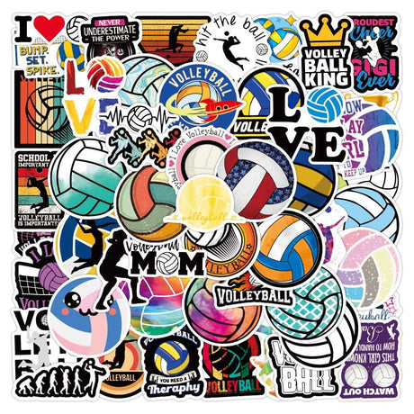 Volleyball Stickers Pack: Express Your Love for the Game-ChandeliersDecor