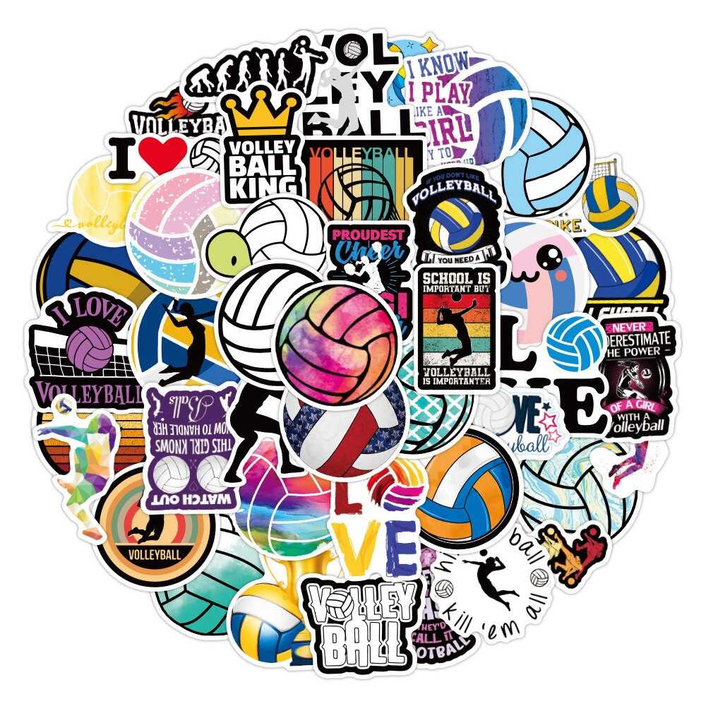 Volleyball Stickers Pack: Express Your Love for the Game-ChandeliersDecor