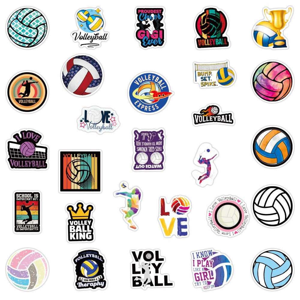 Volleyball Stickers Pack: Express Your Love for the Game-ChandeliersDecor