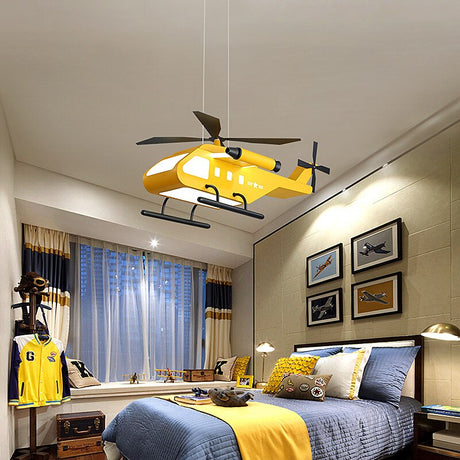 War Helicopter LED Chandelier for Kids Bedroom-ChandeliersDecor