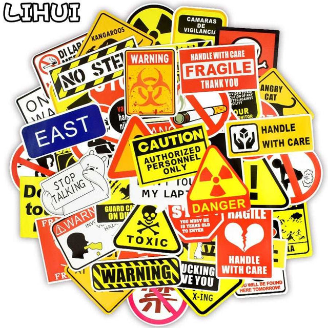 Warning Danger Stickers Pack - Essential Safety Decals-ChandeliersDecor