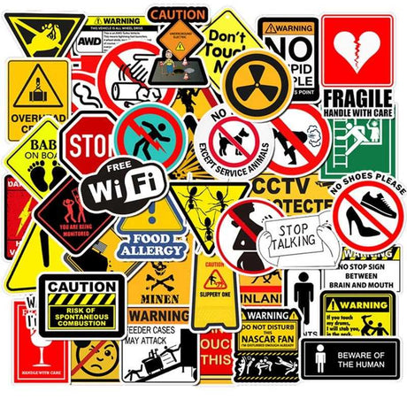 Warning Stickers Stickers Pack - Enhance Safety-ChandeliersDecor