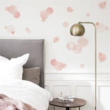 Watercolor Pink Polka Dots Wall Sticker