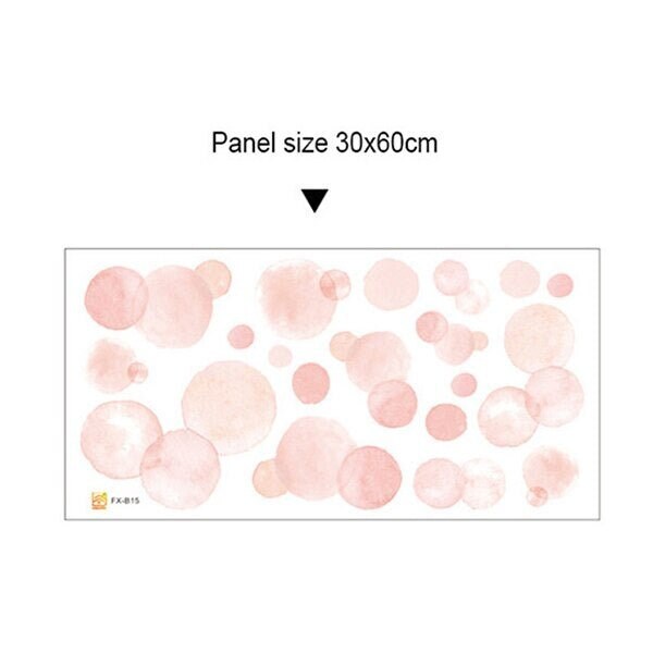 Watercolor Pink Polka Dots Wall Stickers for Giirls Room | Children Home Decor Nursery decoration Circle wallpaper