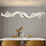 Wave LED Hanging Light for Dining and Kitchen Island-ChandeliersDecor