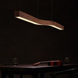 Wave Light: Wooden Wave Bar Hanging Light for Kitchen-ChandeliersDecor