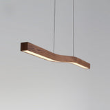 Wave Light: Wooden Wave Bar Hanging Light for Kitchen-ChandeliersDecor