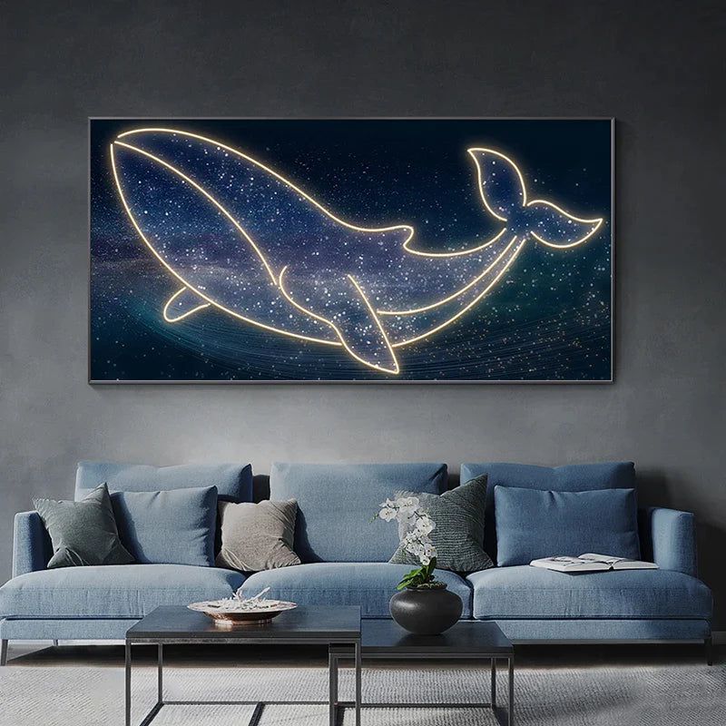 Whale LED Wall Lamp - Creative Art Decor-ChandeliersDecor