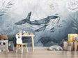 Whale Wallpaper Mural: Stunning Ocean-Themed Wall Decor-ChandeliersDecor.com