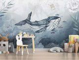 Whale Wallpaper Mural: Stunning Ocean-Themed Wall Decor-ChandeliersDecor.com