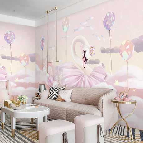 Whale Wonders: Girls Room Wallpaper-ChandeliersDecor