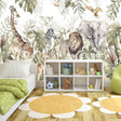 Whimsical Jungle Animal Friends Wallpaper-ChandeliersDecor.com