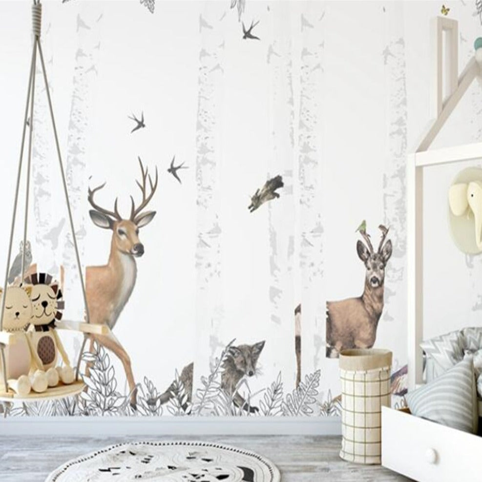 Whimsical Woodland Wonders Wallpaper-ChandeliersDecor