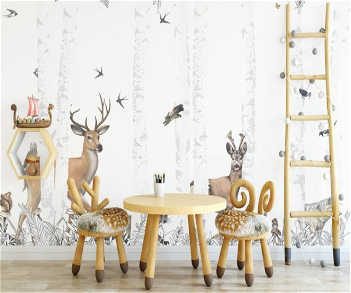 Whimsical Woodland Wonders Wallpaper-ChandeliersDecor