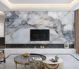 White & Black Stone: Marble Wallpaper Murals-ChandeliersDecor