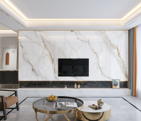 White Lines Stone Design - Marble Wallpaper Murals-ChandeliersDecor