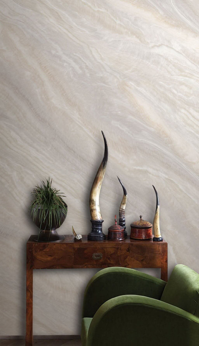 White Marble Bliss Wallpaper Mural-ChandeliersDecor.com