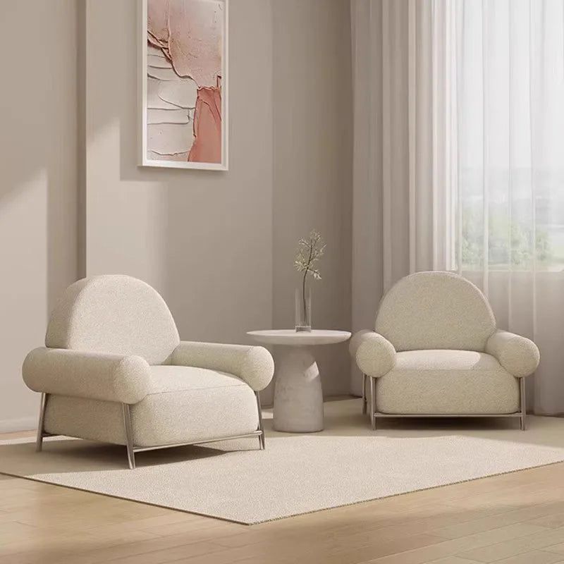 White Poltronas Modern Living Room Chair-ChandeliersDecor