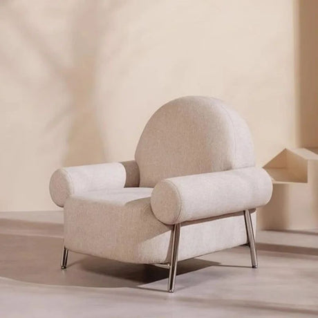 White Poltronas Modern Living Room Chair-ChandeliersDecor