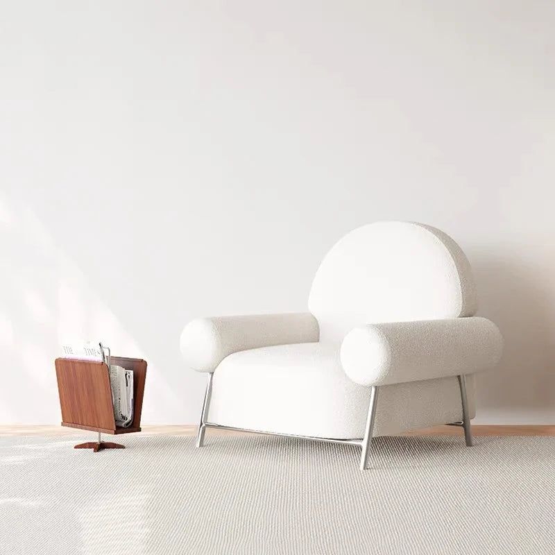 White Poltronas Modern Living Room Chair-ChandeliersDecor