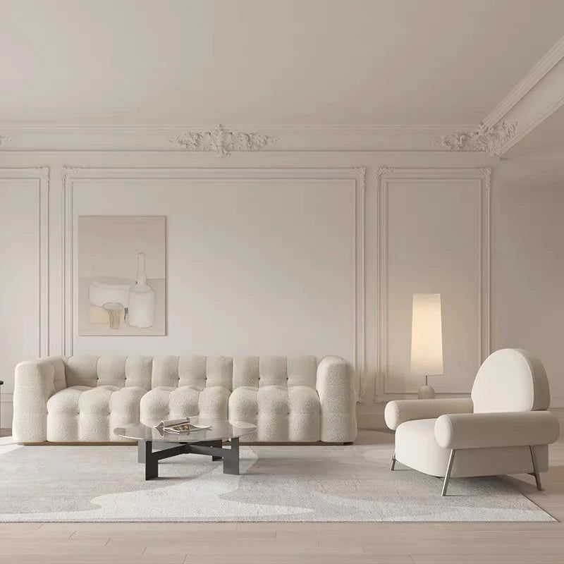 White Poltronas Modern Living Room Chair-ChandeliersDecor