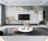 White Smoke Stone - Marble Wallpaper Murals-ChandeliersDecor