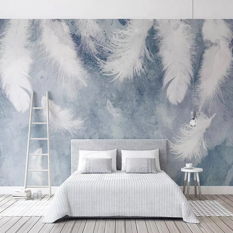 Willow Tree Mural Wallpaper – Large Leaf Design-ChandeliersDecor